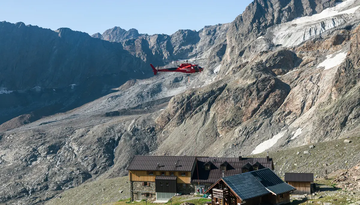 Anflug Heli | © TVB-Pitztal-Severein-Wegener